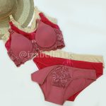 ست شورت و سوتین پرسی نخ و دانتل فنردار ایزابلا کد 0170 (عمده)