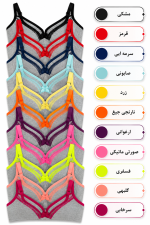 سوتین بدون فنر تمام نخ ملانژ ژوردار دور رنگی کد ۰۰۴۰ (عمده) - Image 10
